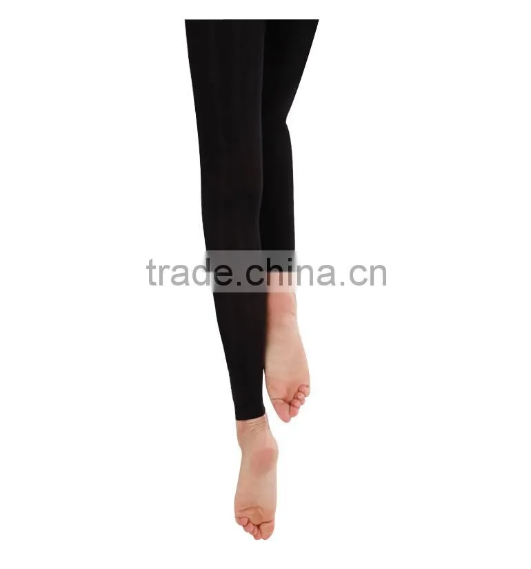 Adult Footless Tights, Black Ballet Tights, Footless Ballet Dance Pantyhose (WA34001)