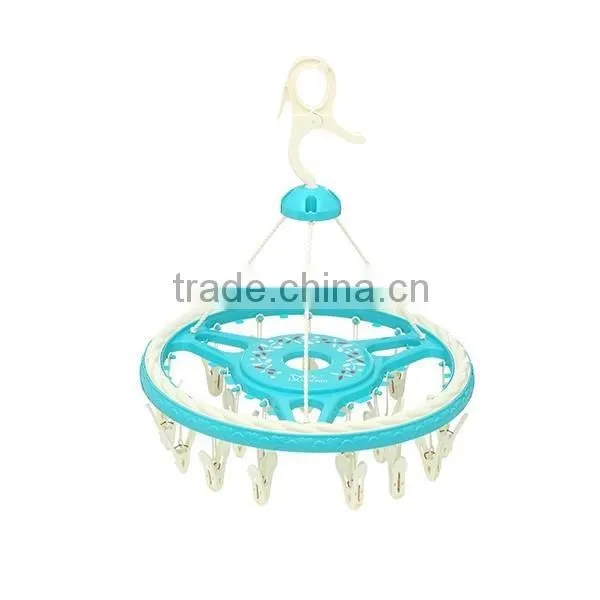 High Quality Round Shaped Plastic Drying Hanger 24 Pegs/set