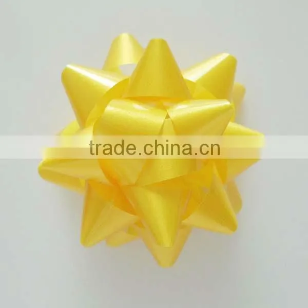 Giant Confetti Star Bow - Red, made of High Gloss PP Ribbon in 230m dia*25mm wide ribbon*30 loops