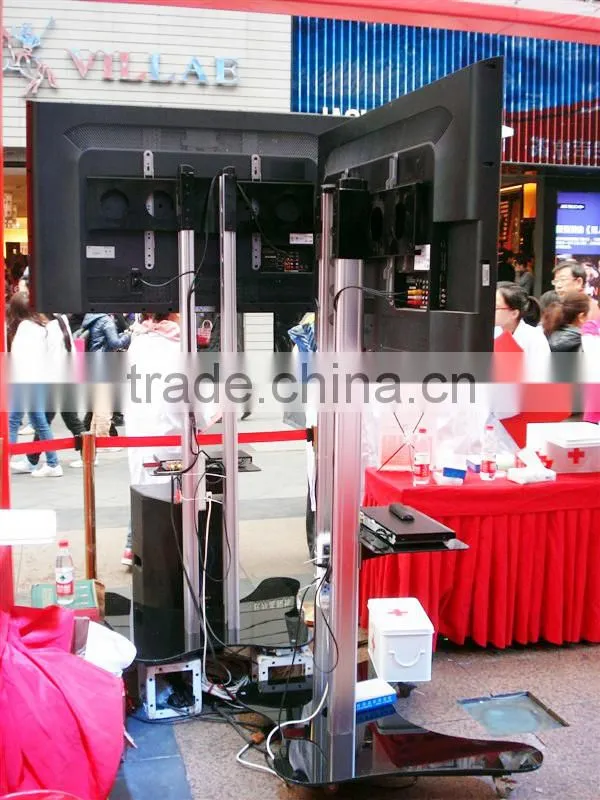 Modern adjustable LED LCD plasma tv cart with wheels for office video conference