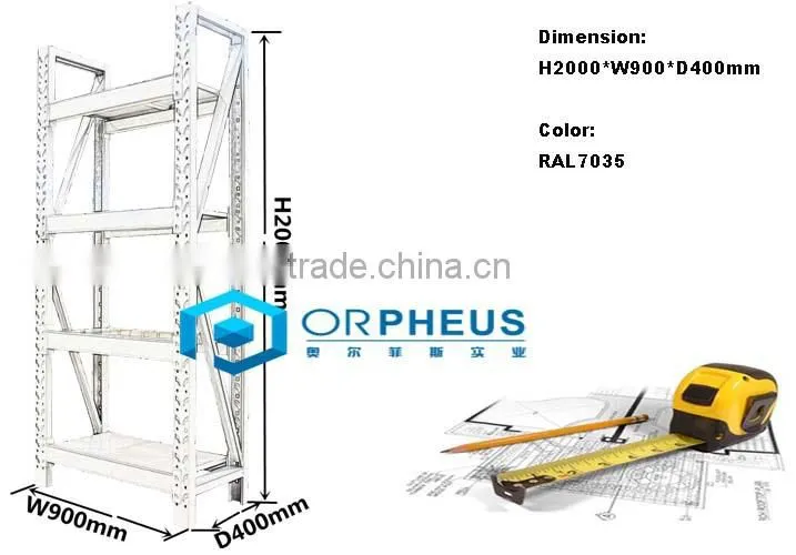 Garment Factory metal racking estante metalico steel storage shelving supermarket warehouse storage shelf with 3 tiers