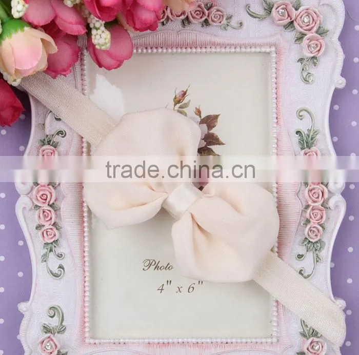 wholesale mixed color newborn baby hair accessory chiffon bows children kids headwear