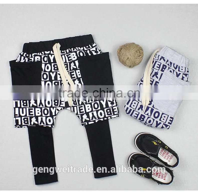 2015 Hip hop trend kids pants boy open files pants personality trend boys pants
