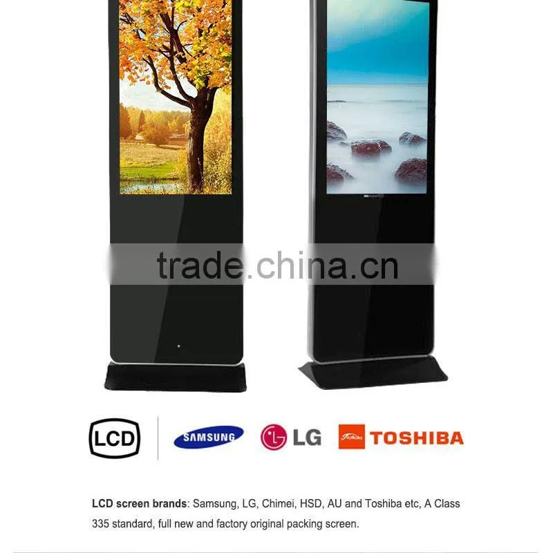 47" Floor Standing Touch Screen Display/Lcd Digital Signage Media Player/Indoor Led Video Display Screen