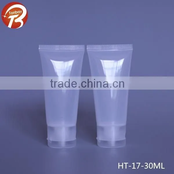 15ml 30ml 50ml PVC clear plastic tube for body lotion, and cosmetic tubes packaging