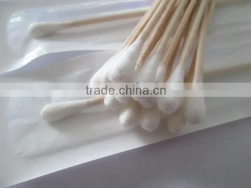 medical cotton swab stick 6"