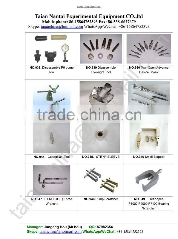ABZ PUMP Dismounting and Assembling tool of fuel injection pump test bench