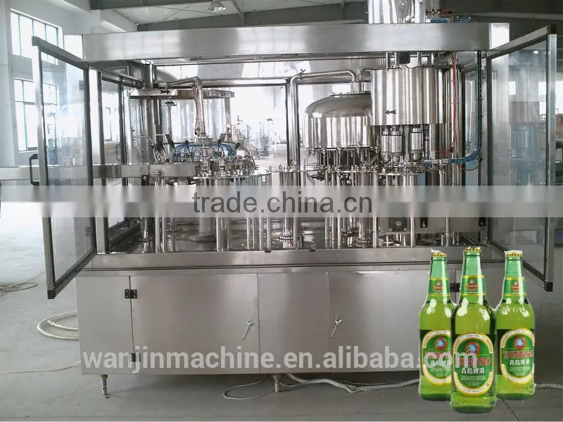 Stainless steel glass bottle beer filling and sealing machine