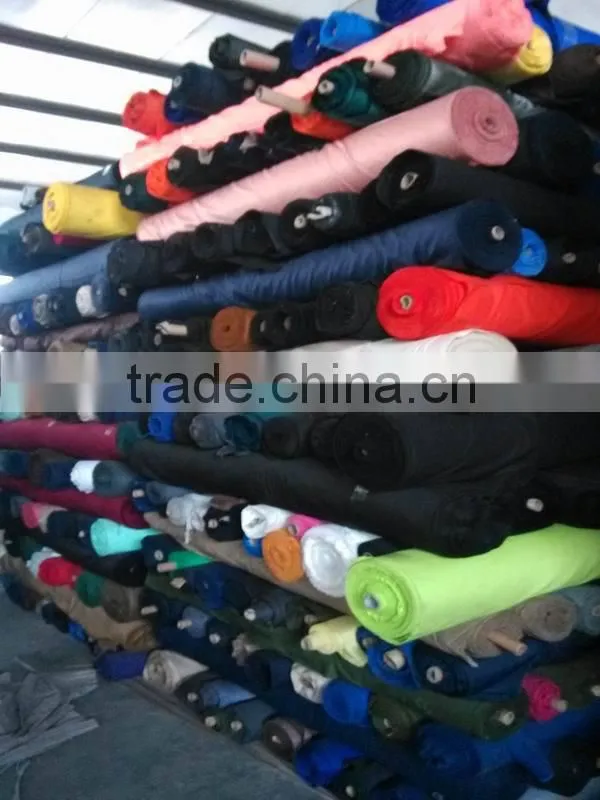 poly cotton plain dyed twill stock fabric