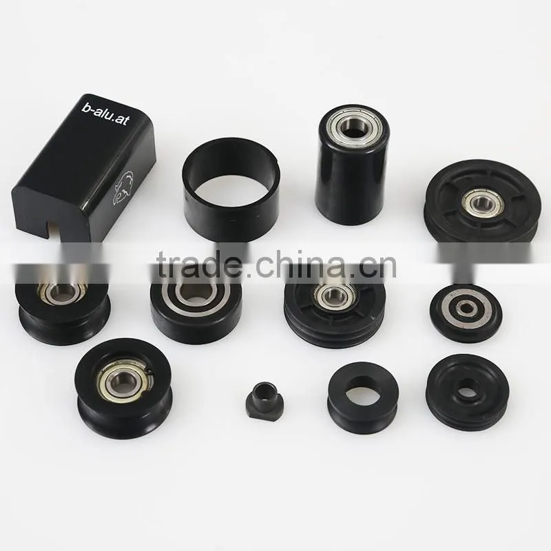 Custom made engineering sheave pulley parts POM-H Acetal plastic cnc machining products