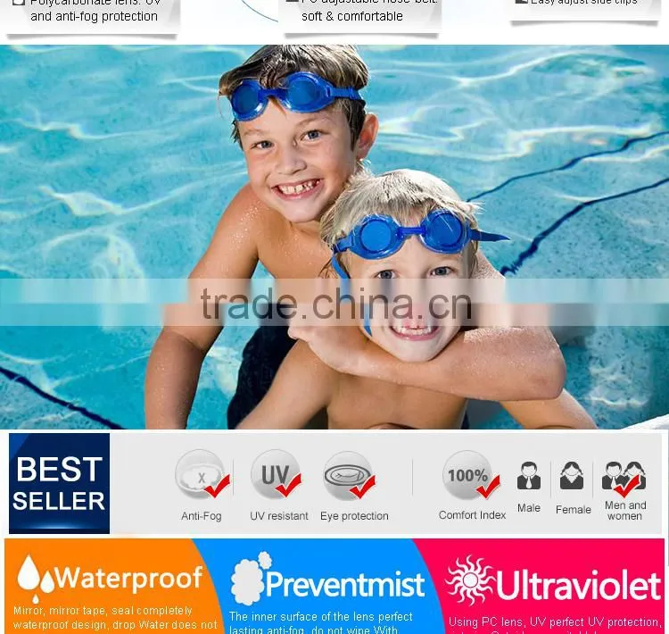 High Quality kids silicone swimming goggles safety swim goggles factory price
