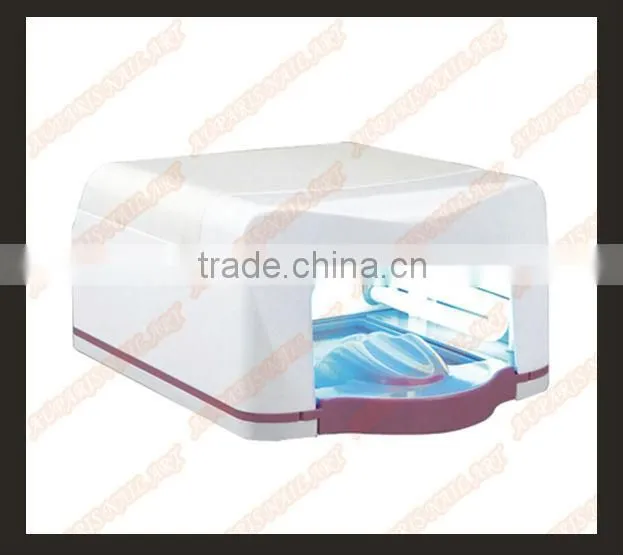 Free Shipping 2 HAND 54W NAIL UV GEL LED CURING LAMP NAIL DRYER + 6 BULBS + NAIL FAN, 220-110V for nail Dryer Machine