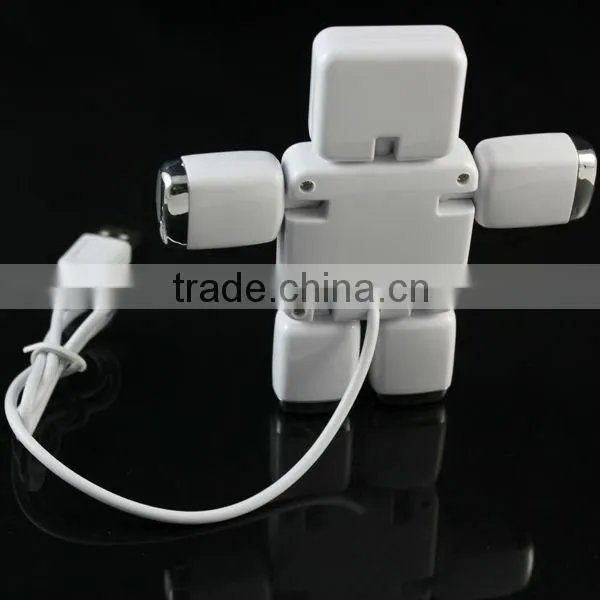 High Speed USB 2.0 Cool Robot 4 Port Usb Man Hub Splitter