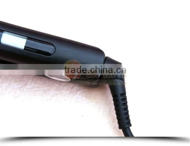 2015 new products hair dressing tools 2 in 1 LCD and lED unite flat iron hair straightener titanium SY-869
