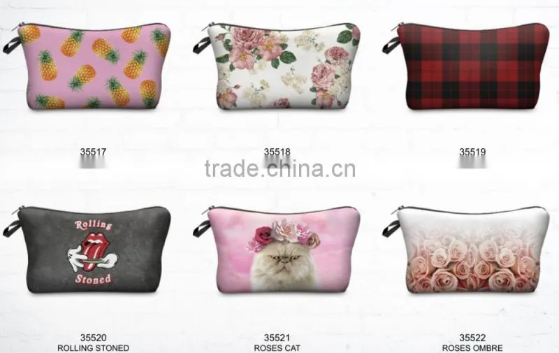 2015 new arrival winter man dedos rosos trolley makeup bag