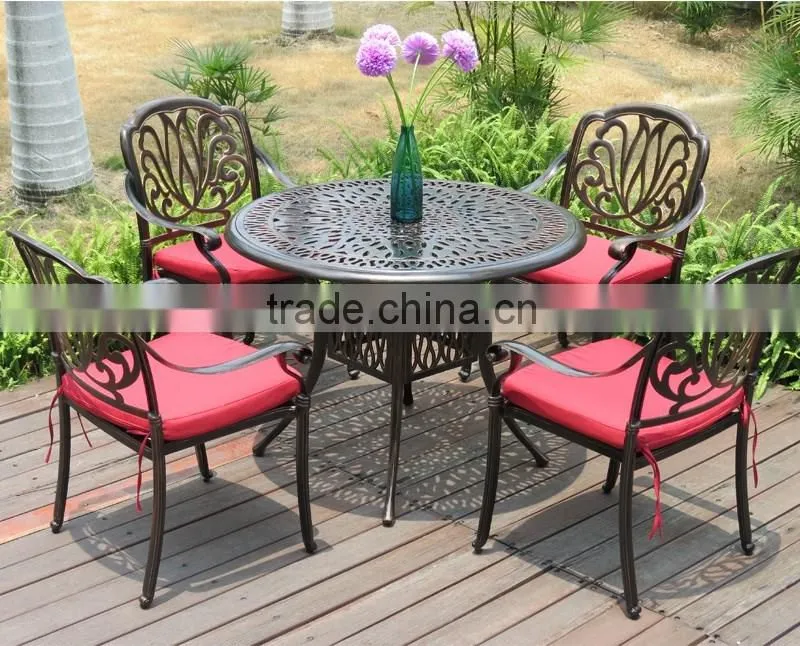 All Weather Bronze Black White Elizabeth European Style Heavy Duty Cast Aluminum Outdoor Garden Furniture