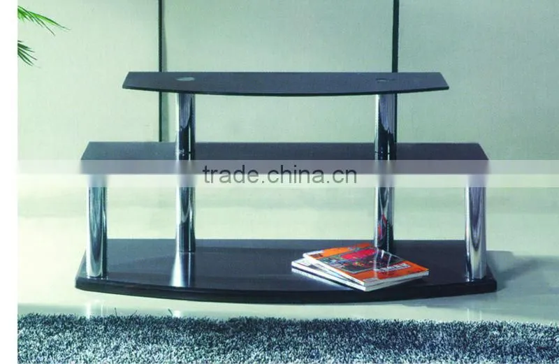 tempered glass MDF TV stand