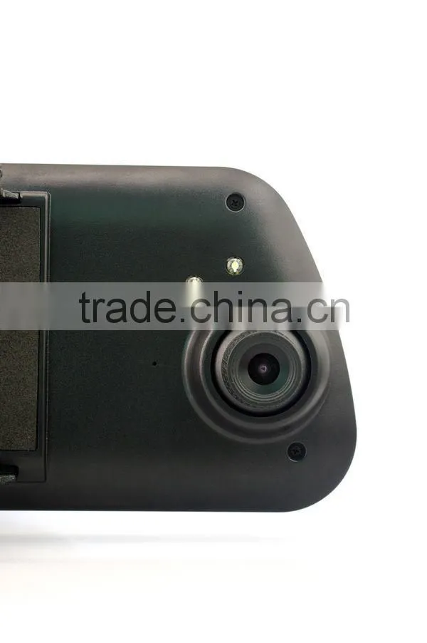 Alibaba Supplier 5" TFT LCD Screen Night Vistion Dual Cams Rearview Mirror HD Car DVR