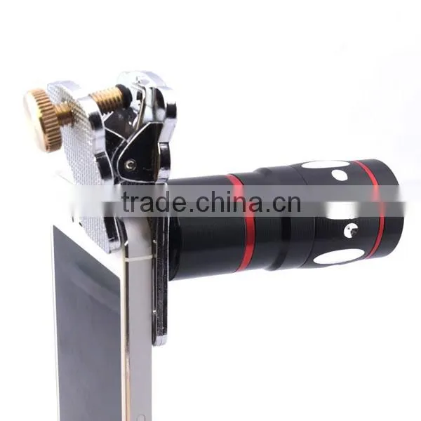 Universal Clamp Camera Lens 4 in 1 Wide Angle Macro Fisheye 10X Telephoto Camera Lens For iPhone/Samsung/HTC/iPad/Smartphone