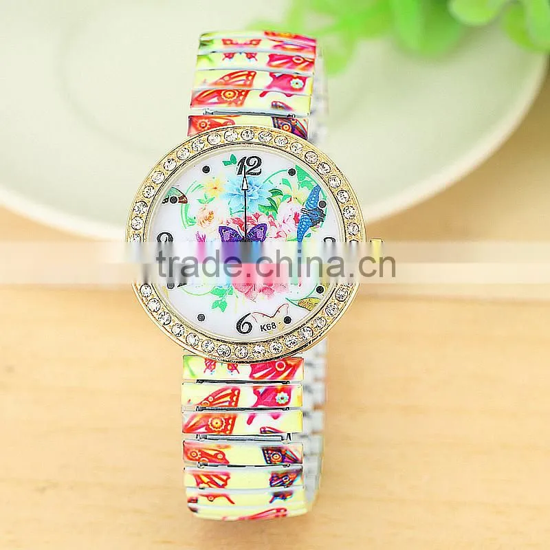 2015 hot sales fashion colourful watch New Spring Strap alloy gold watches