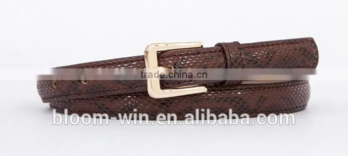 Animal fashion belt snake PU belt for lady