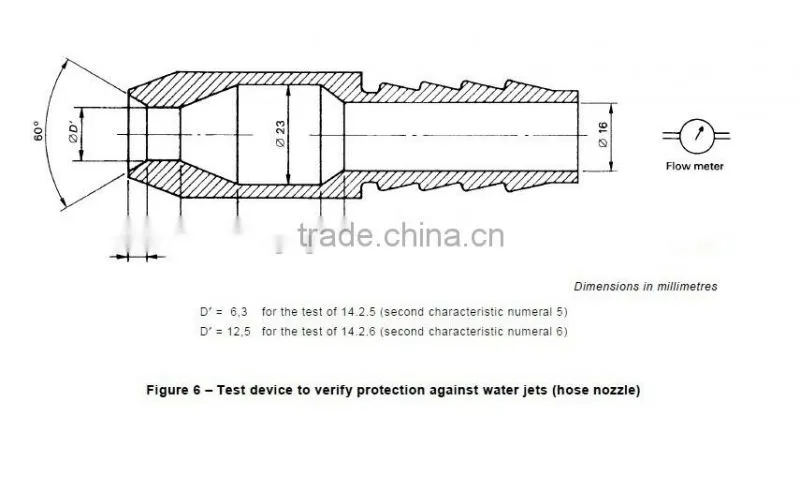 IEC60529 Handheld Ipx5/6 Water Jet Spray Nozzle With High Quality