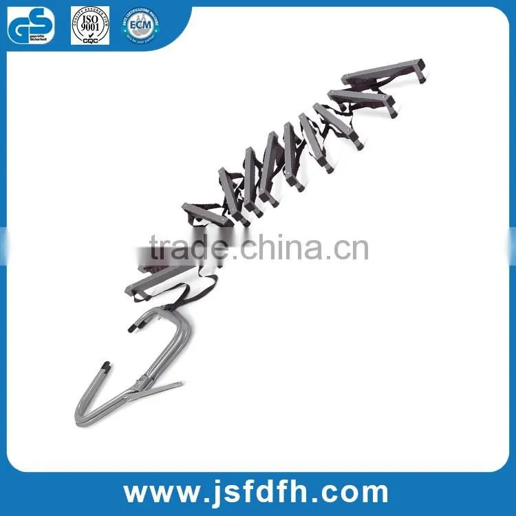 CE Certificated Safety Fire Escape Steel Ladder Folding Rescue Ladder With Cheapest Price