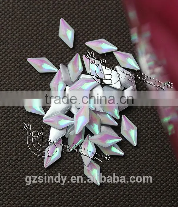 3d nail art decoration flat back square resin opal stone ZX:SZ572