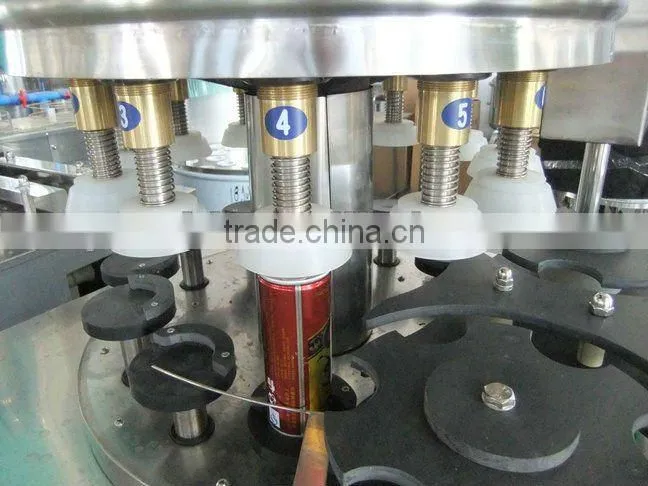 pop can filling machine, aluminum can beverage filler
