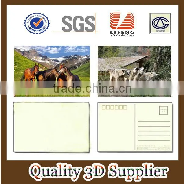 Lifeng 3d postcard printing for holiday gift