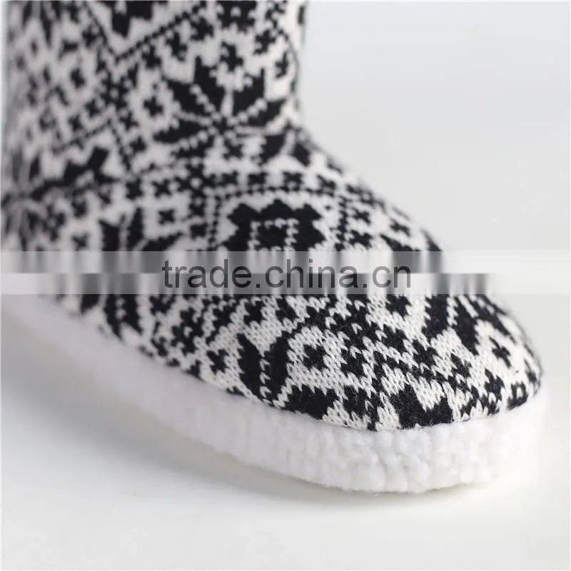 Women knit boots for indoor