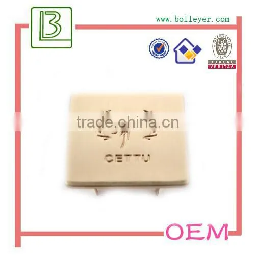 custom name metal logo tags for handbags