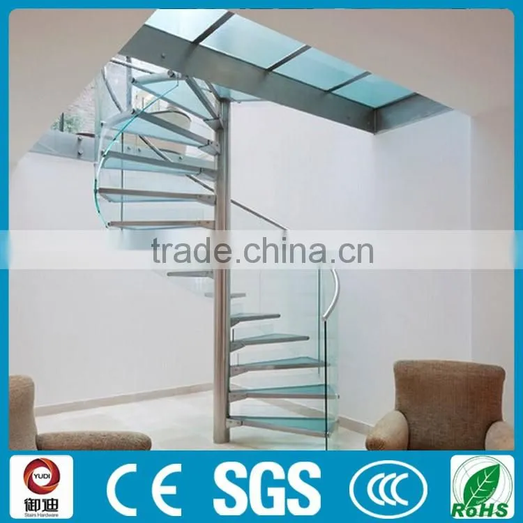 Custom made stainless steel glass stairs price