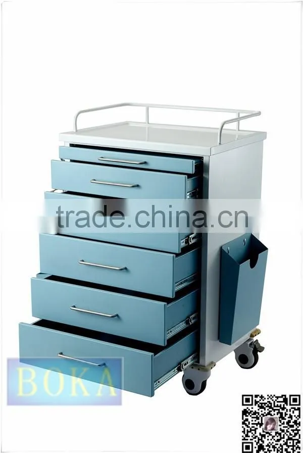 BK807 Stainless steel hospital trolley medical dressing trolley