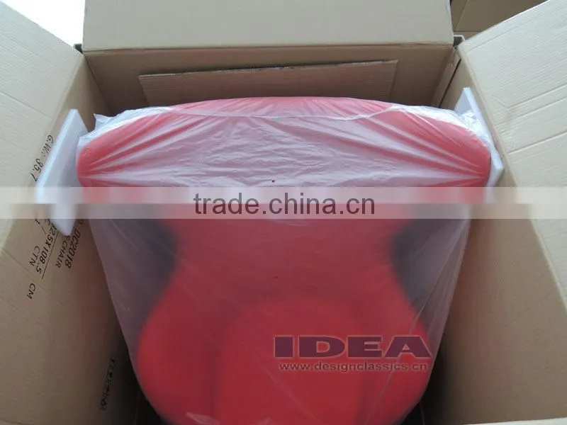 Replica Arne Jacobsen Egg chair - Red Wool Fabric - polished aluminum base