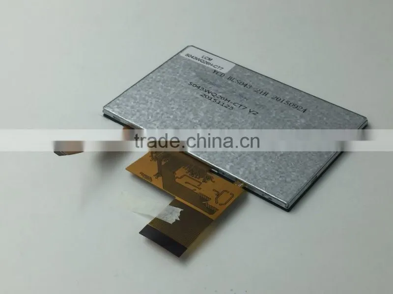 Hight quality HD 4.3'' TFT module LCD Touch display panel with CTP &PCAP