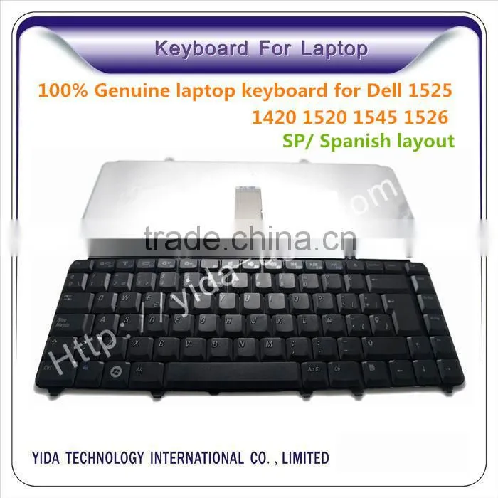 100% Genuine Laptop Keyboard for DELL 1525 1545 1420 1520 1526 Spanish layout black