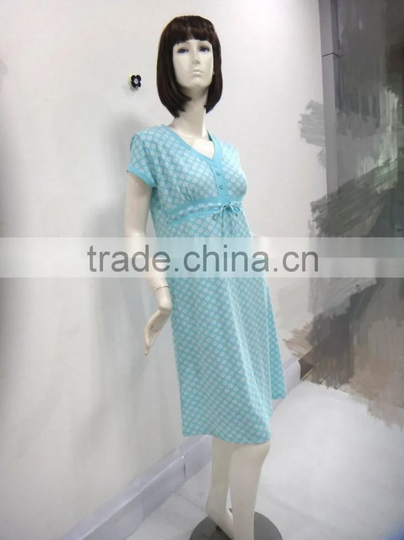 Pure and fresh and sweet bowknot nightgown women