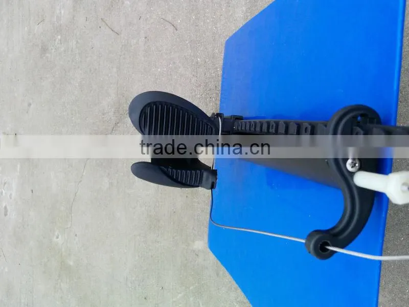 Kayak with motor for fishing with white and green mixed color