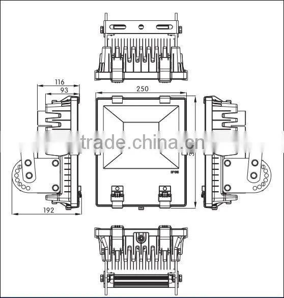 Waterproof light fixture Led 100W, buy direct from China manufacture