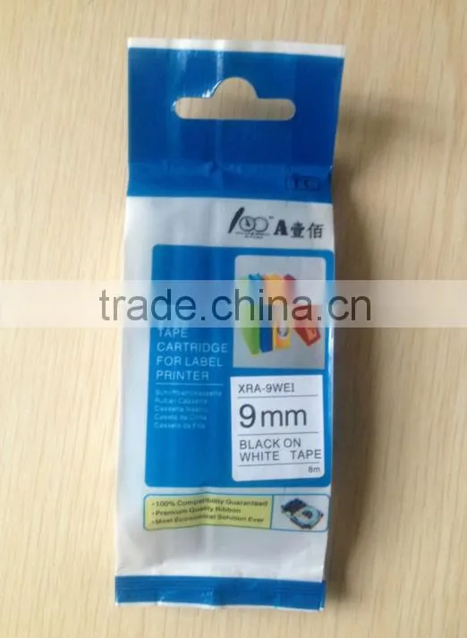 tape cartridge for label printer XRA-12WE1 black on white 12mm be used for Casio EZ label printer