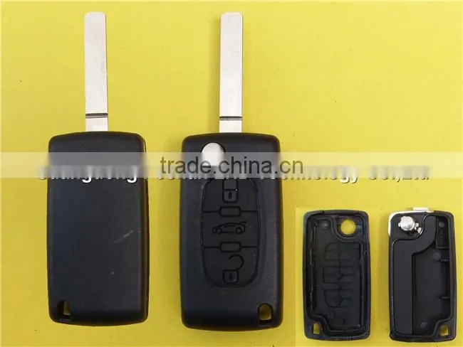 3 buttons remote flip folding car key for Peugeot 307 CE0523 no logo