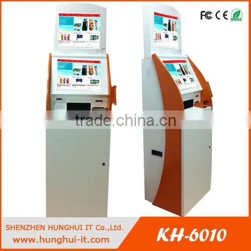 Self-service A4 Scanner Kiosk Cash Validator/ Dual Screen A4 Kiosk Laser Printer