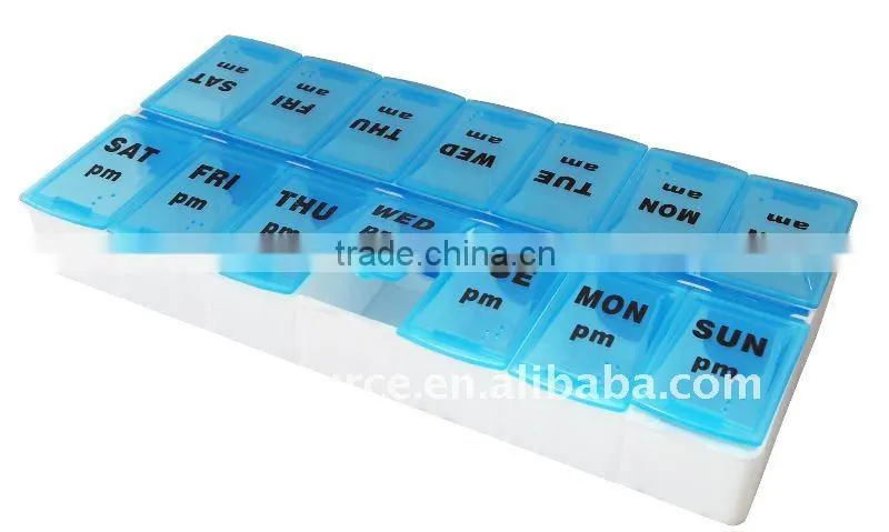 Mini Cheap Plastic Weekly Vitamin Pill Box Set for promotion