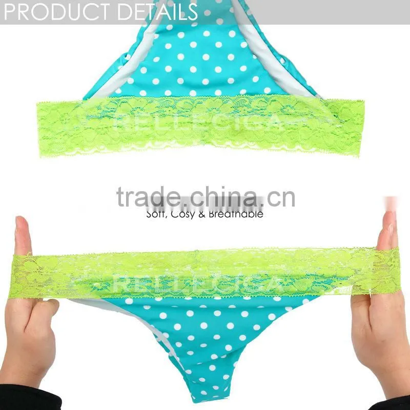 RELLECIGA 2016 Lace Triangle Bikini with Handmade Braided Ties