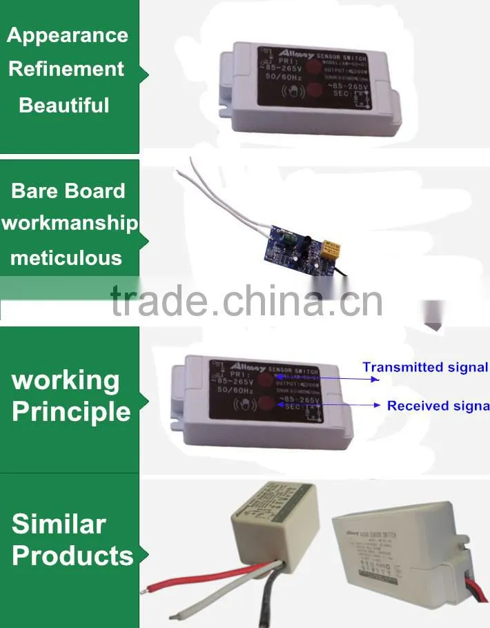 drawer light switch pir sensor recessed wall switch 120w 220v square shape product quality protection