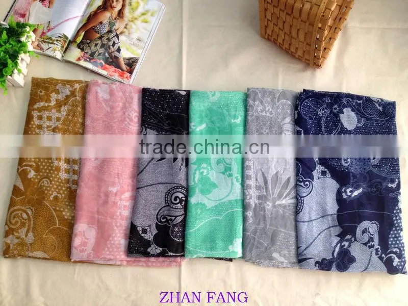 Custom design top quality digital printing fashion silk scarf