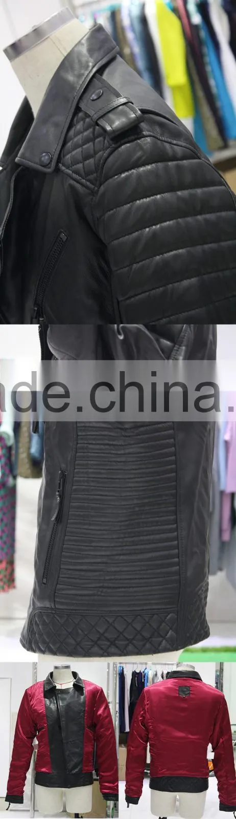Hot selling womens leather jackets, jacket factory guangzhou leather jacket, women casual leather jacket