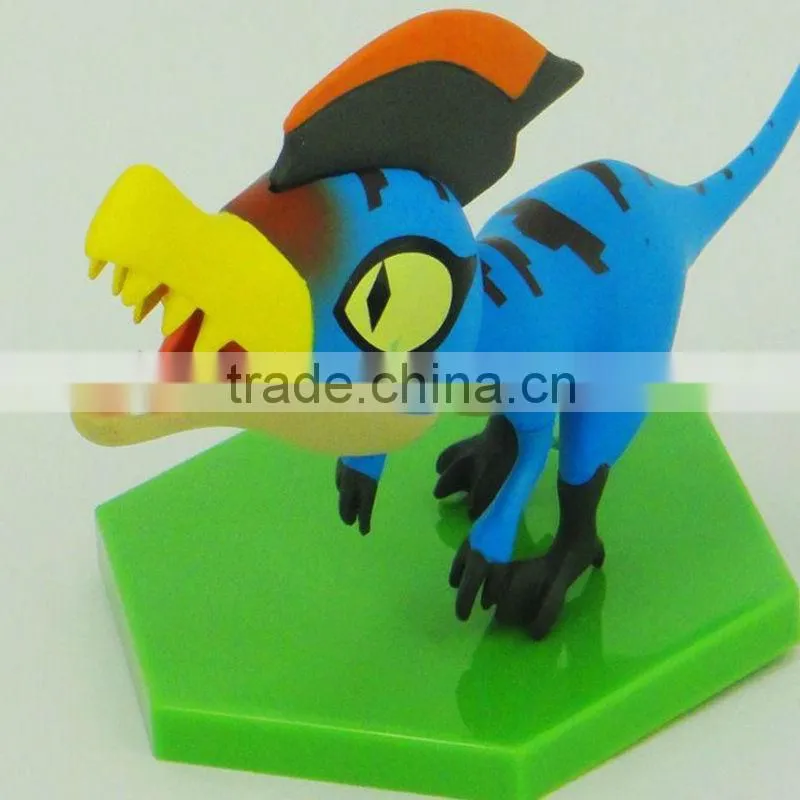 green plastic base of the dinosaur shaped toy