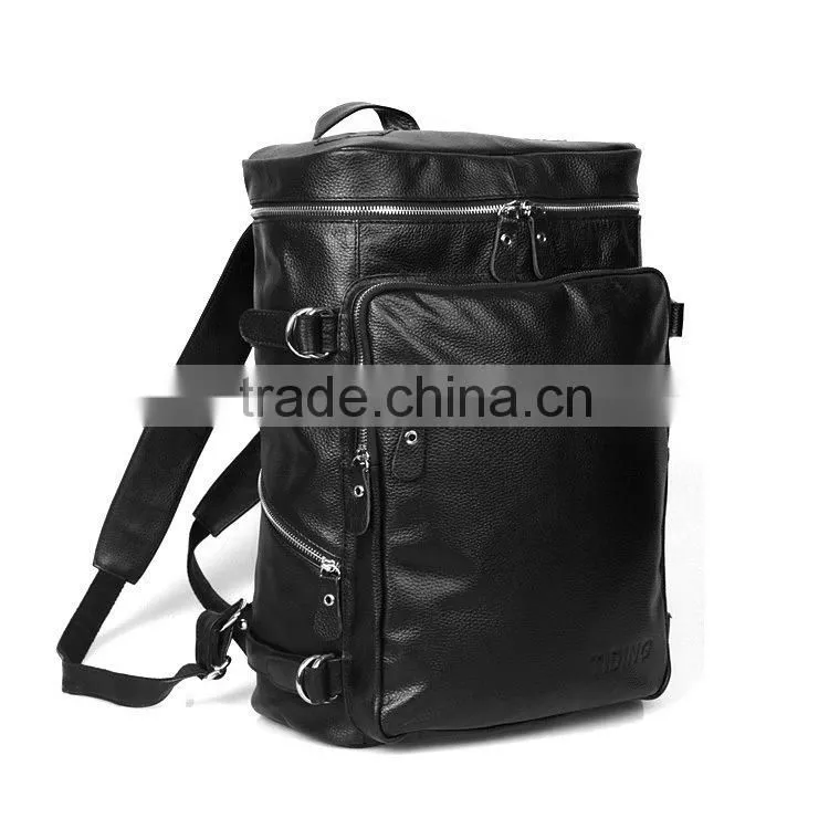 2016 fashion design backpack portable leather backpack large capacity men's bag